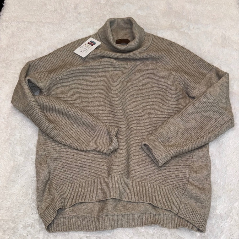 Kerisma Turtleneck Sweater Womens S/M Tan Excellent Ribbed Knit‎ Angora M5108
